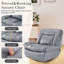 Chaise d'appoint pivotante et berçante en similicuir-896893762
