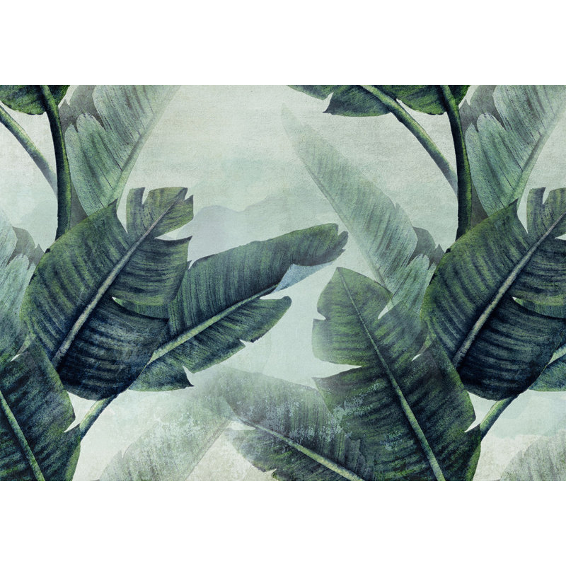 Papier peint botanique - Grandes plantes magiques, L 82 po x l 118 po