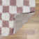 Atiran Checkered Shag Pink Area Rug