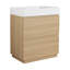 Meuble-lavabo de 30 po avec lavabo simple, meuble-lavabo encastré avec tiroir double, meuble-lavabo sur pied autoportant, bois d'ingénierie-115916232