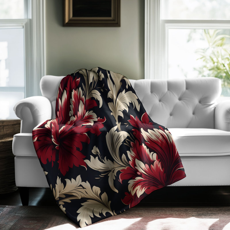 Red Tapestry - 1 Piece Blanket, 80" L x 60" W