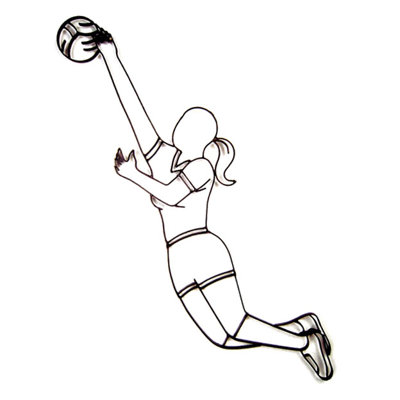 Décoration murale spiking volleyball player