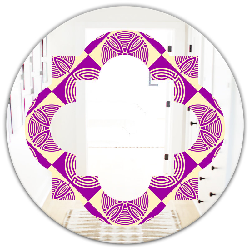 Miroir mural éclectique Quatrefoil, H 23,6 po x l 23,6 po