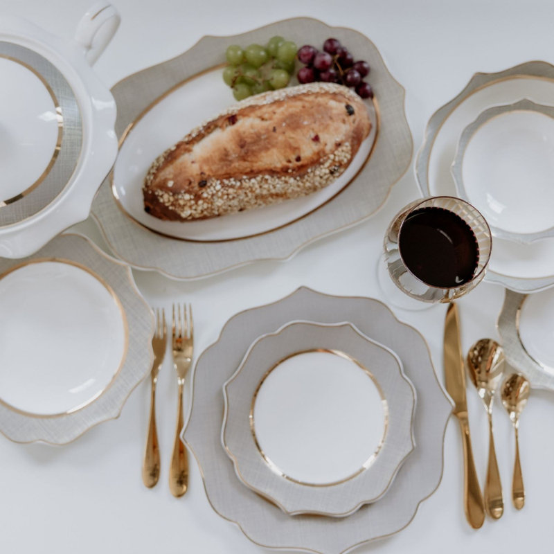 Strawn Piece Bone China Dinnerware Set - Service for 6