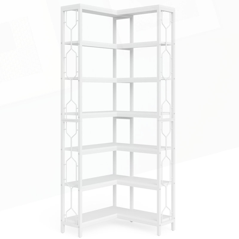 Étagère à livres 7 niveaux, Blanc