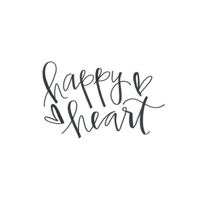 Happy Heart 3 - Wrapped Canvas Textual Art