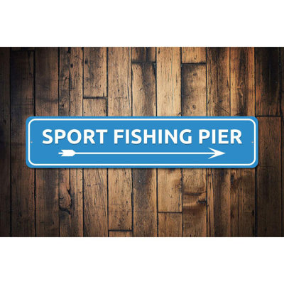 Enseigne de pêche sportive en aluminium