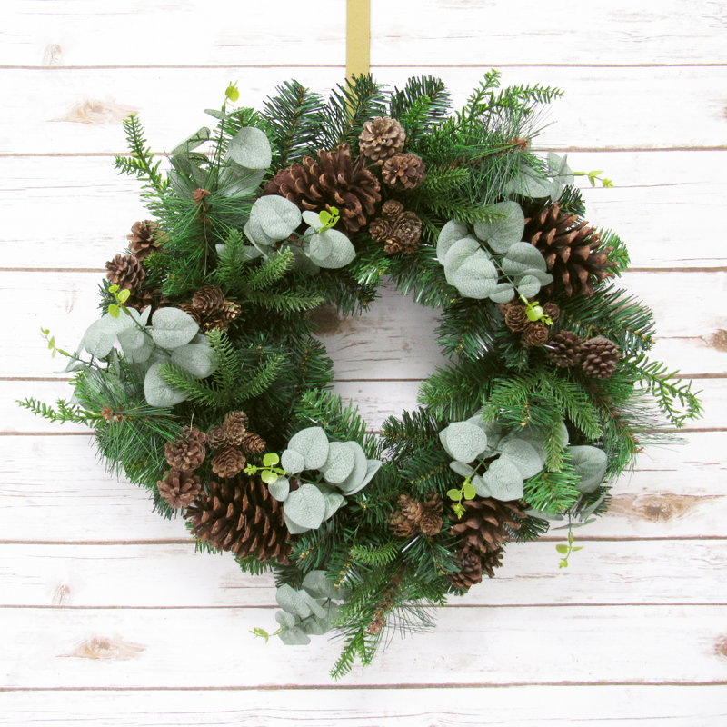 Holiday 22" Mixed Pine Eucalyptus Wreath