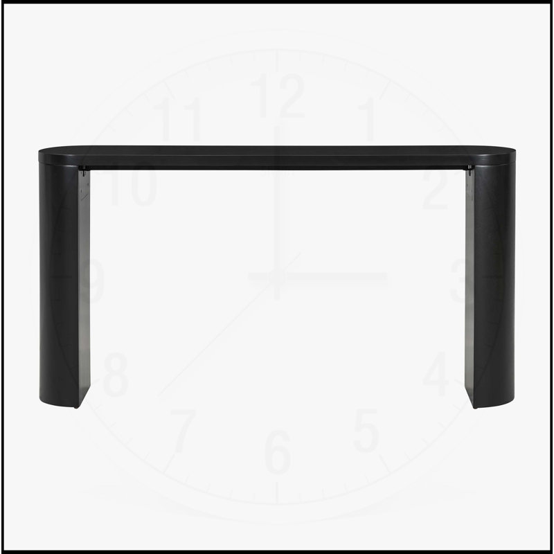 Stylish Semi-cylindrical Legged Porch Table with Multi-functional Design for Various Rooms, Black