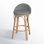 Tabouret de comptoir à dossier bas Ellie