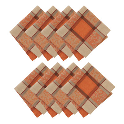 Calandra 100% Cotton Plaid Square Napkin