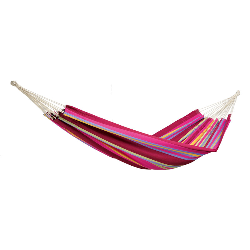 Barbados Double Hammock, 1cm H x 150cm W x 340cm D, Pink/Red