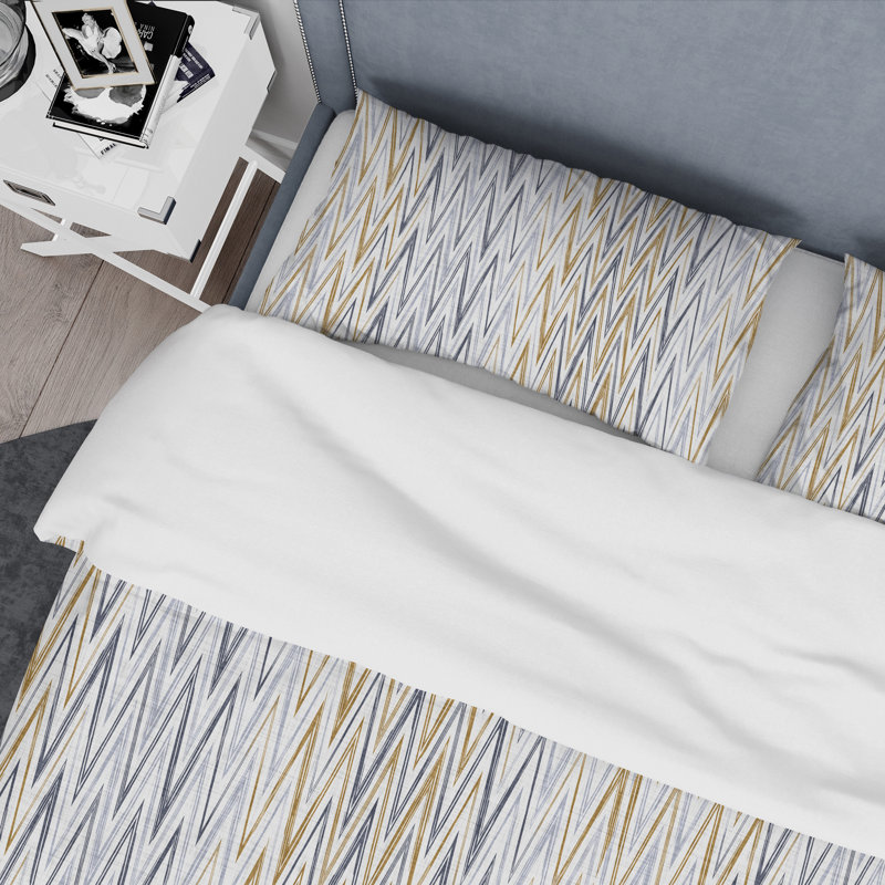 Ensemble de housse de couette en microfibre jaune / bleu 2 pièces, Housse de couette simple + 1 taie décorative stan