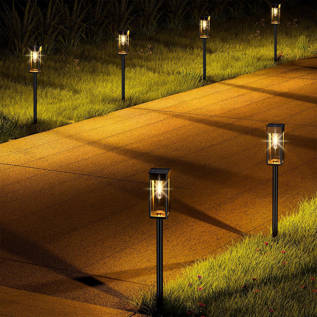 Matte Black Solar Powered Integrated LED Metal Pathway Light Uqin