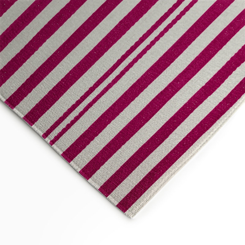 Tapis intérieur / extérieur beige HorizontalStripes, Rectangle 5 pi x 7 pi