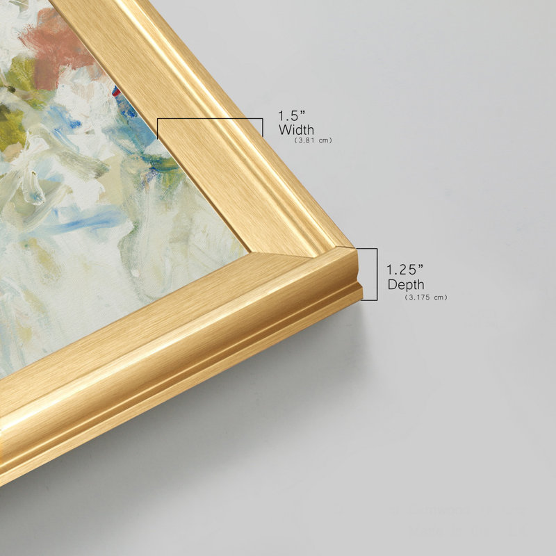 Floral Blush III - Reproduction d'art sur toile encadrée, H 26,5 po x l 26,5 po x P 1,5 po, Cadre en érable