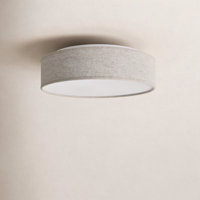 Armande Single Light Linen LED Flush Mount