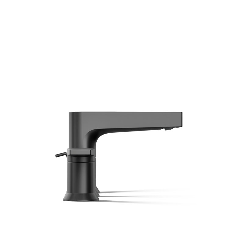 Kohler Taut Widespread Bathroom Faucet with Pop-Up Drain Assembly, 3 Hole 2-Handle Bathroom Sink Faucet, 1.2 gpm, Matte Black