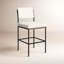 Benton Upholstered Stool with Metal Frame-754574878-755934990