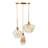 3- Light Creative Glass Flush Mount Pendant Light