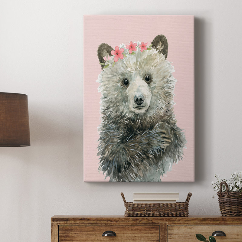 Petit ourson habillé - galerie Cavas sur mesure, H 60 po x l 40 po