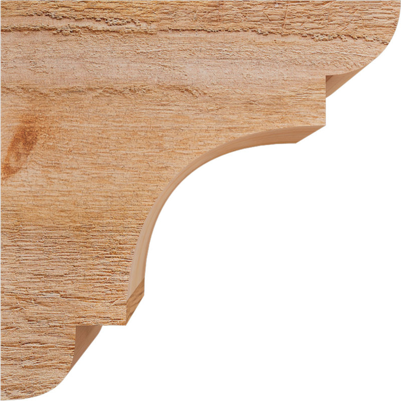 New Brighton Corbel, 12" H x 4" W x 12" D, Western Red Cedar, Rough Sawn
