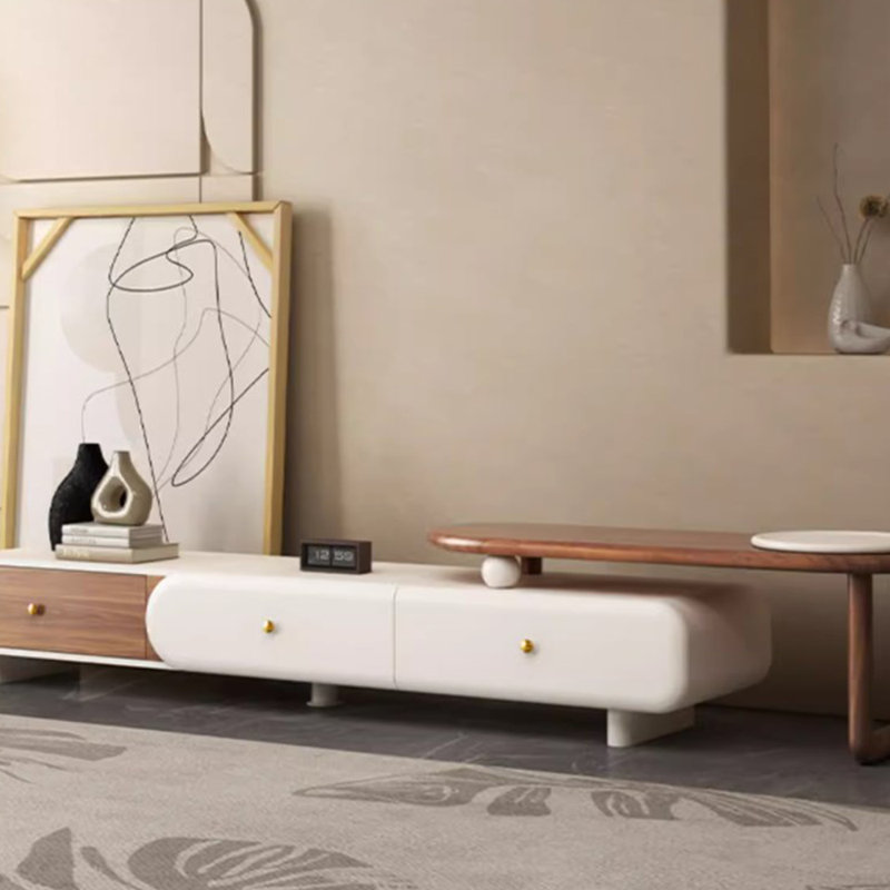 Simple design solid wood TV cabinet