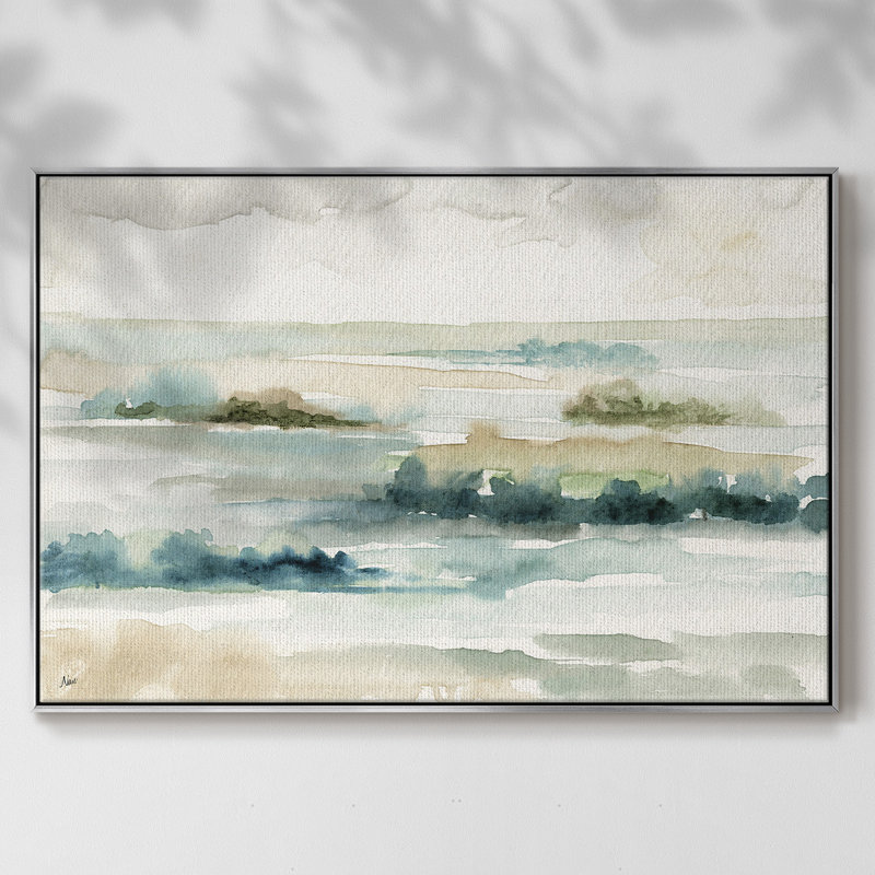 «Pastel Panorama», reproduction sur toile, H 25 po x l 37 po x P 2 po, Argent