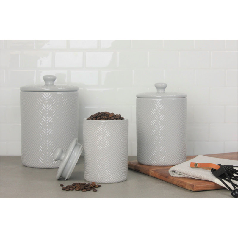 Ensemble de pots de cuisine 3 pièces Ilse, Gris