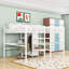 Lit mezzanine en métal avec bureau, armoire et tablettes-1198596679