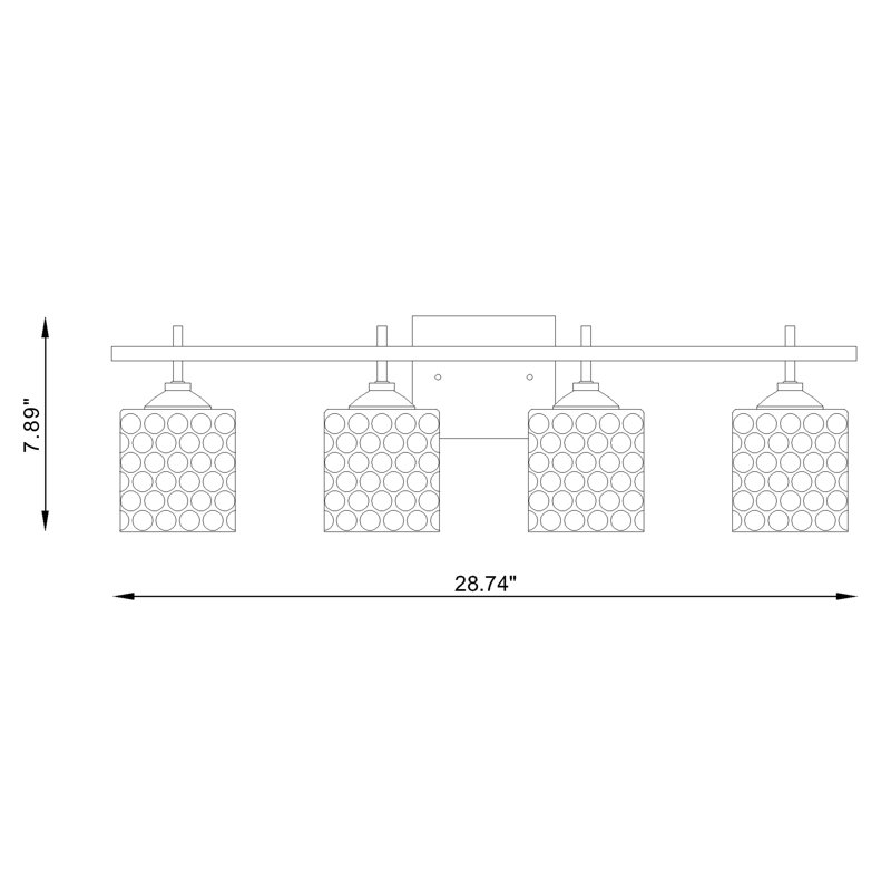 Noho 4 - Light Dimmable Vanity Light, Brass Dust