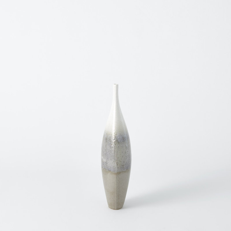 Cream Rises Vase, 15" H x 4" W x 5" D