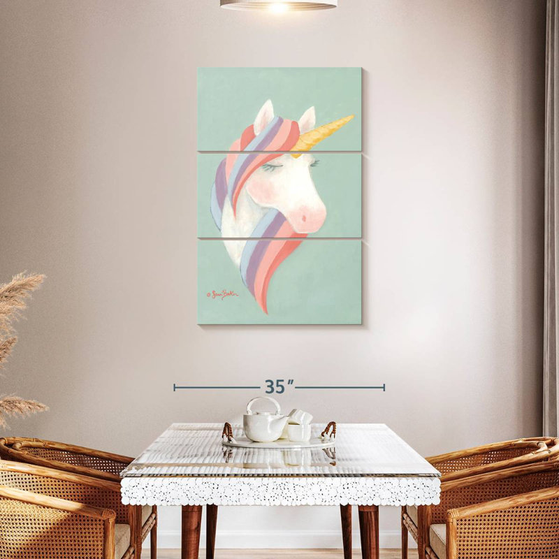 Brampt Pastel Unicorn, 45" H x 28" W
