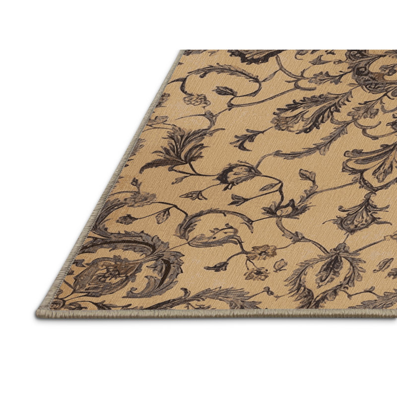 Tapis beige lavable à la machine, Tapis de couloir 2 pi x 5 pi