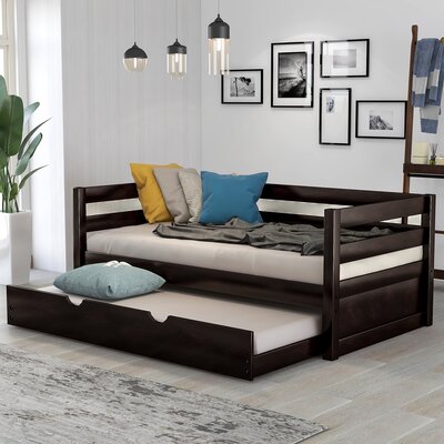 Dulandina Twin Solid Wood Daybed with Trundle -  Red Barrel StudioÂ®, 20EB8C3F11C846AFB4BDD0120B8590B4