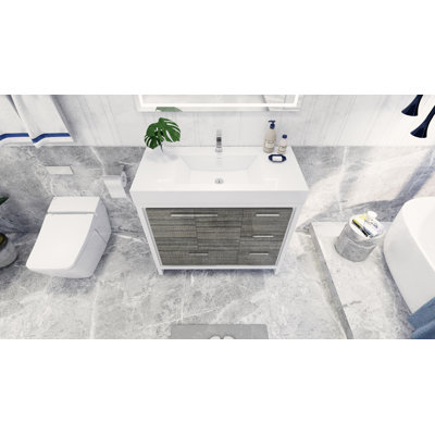 Meuble-lavabo simple 42 po Charmante