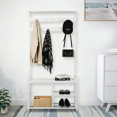 Freestanding 9 - Hook Coat Rack
