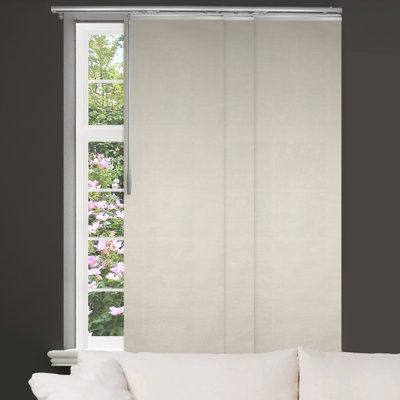 Pearl 3-Panel Single Rail Blackout Panel Track Extendable 36"-66"W x 94"H, Panel width 23.5"
