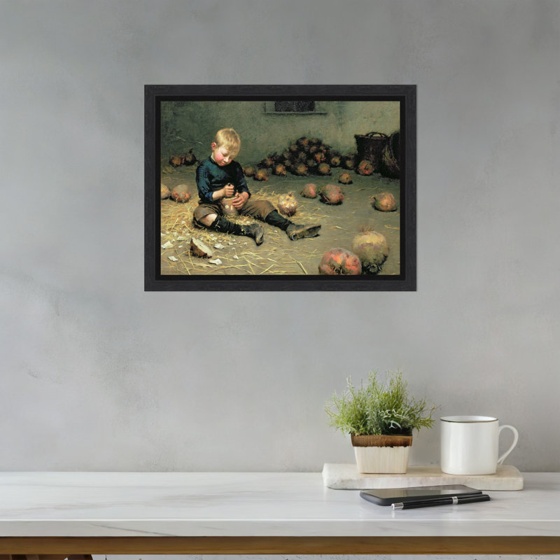 «Made Halloween Lanterns» par Edward Docker, reproduction d'art sur toile encadrée, L 13 po x H 10 po, Noir Sylvie