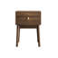 Ensemble de 2 pièces table de chevet en noyer de style médiéval-moderne, table de chevet avec poignées en métal