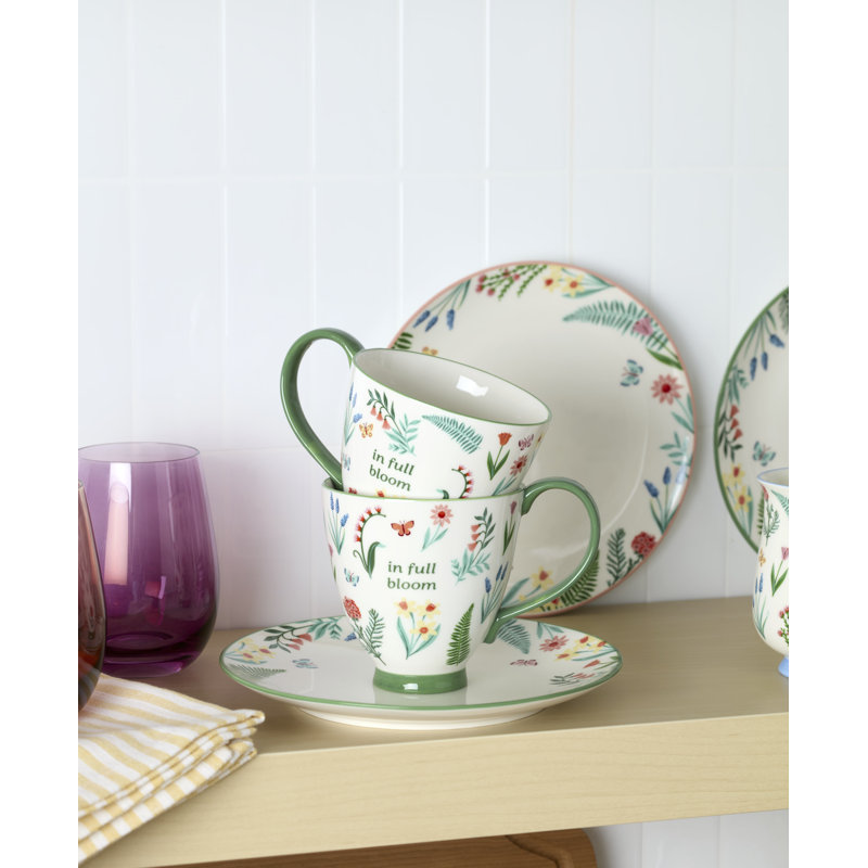  Ensemble de 2 tasses First Blooms, vert