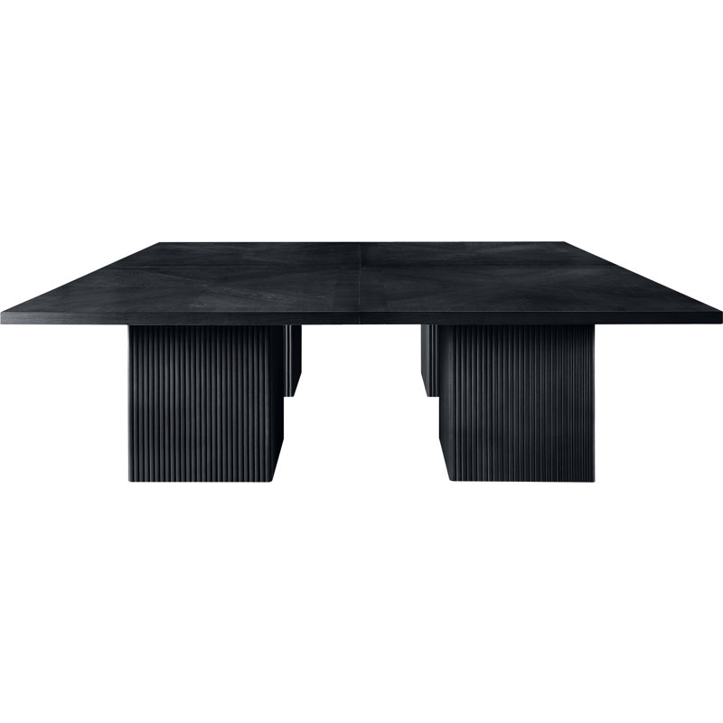 Belinda Rectangular Dining Table, Black, 31" H x 108" W x 108" L