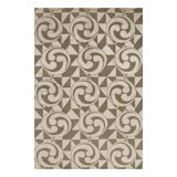 Rug & Kilim's Art Deco Style Rug In Beige-Brown Geometric Patterns "Kaleidoscope"