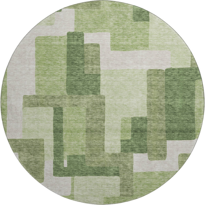 Tapis vert de qualité supérieure lavable à la machine, Rond 8 pi