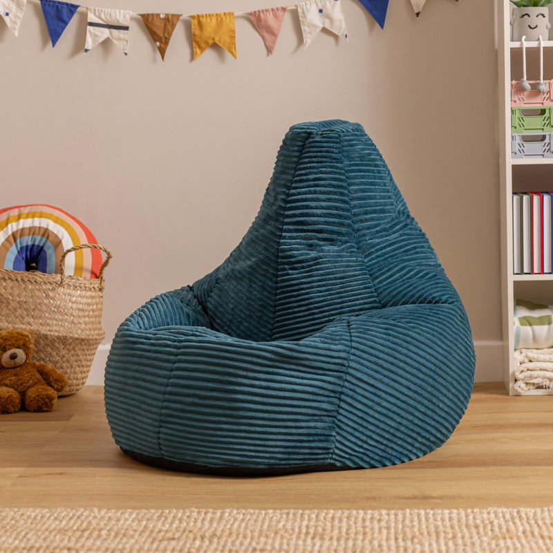 Bean Bag Bazaar Kids Dalton Cord Bean Bag, Teal Green