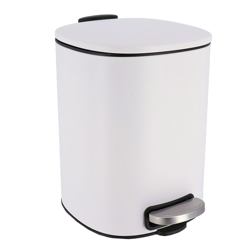 Poubelle à pédale Mel - 1,3 gallons, Blanc