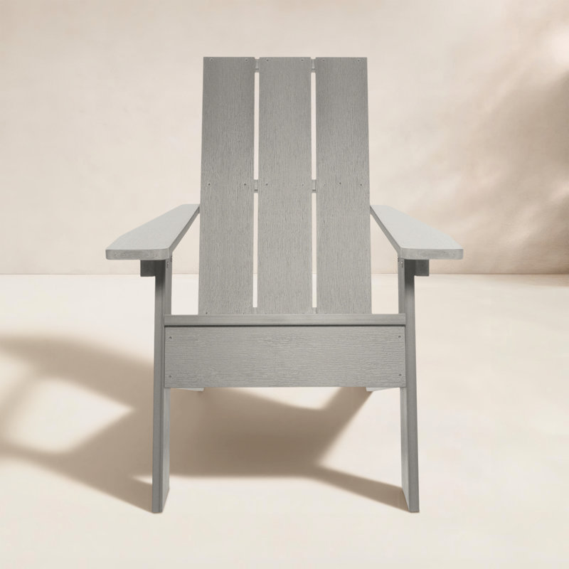 Byrnes Plastic Outdoor Adirondack Chair, Harbor Gray