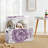 Peony Floral Garden Lavender Purple and Ivory Storage Brushed Microfiber Fabric Toy Box