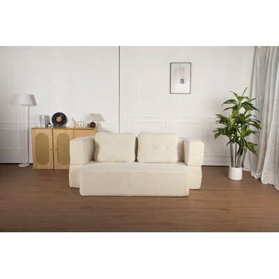 Canapé-lit convertible avec couverture, tissu de lit grand nuage désossé Scott pour salon, 
Causeuse modulaire avec éponge solide à haute densité sans assemblage.
