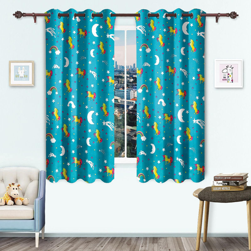 Burchill Room Darkening Curtain Pair, 167 W x 183 D cm